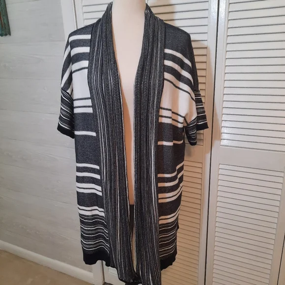 Vince cotton multi stripe cardigan kimono sz small - Picture 3 of 6